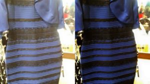 White and gold, black and blue dress